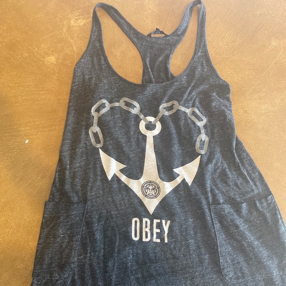 Obey Tank top tunic with pockets